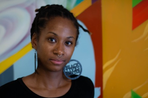Parris Wallace of Poder in Action – its Spanish-English name meaning “power in action” – said she believes there is a core fundamental problem with policing. (Photo by Grayson Schmidt/Cronkite News)